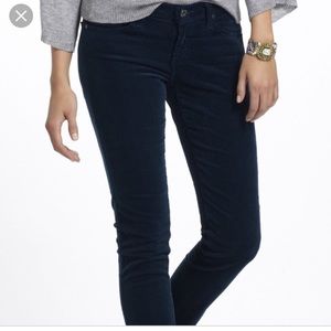 Anthropologie AG the Stevie ankle navy corduroys.